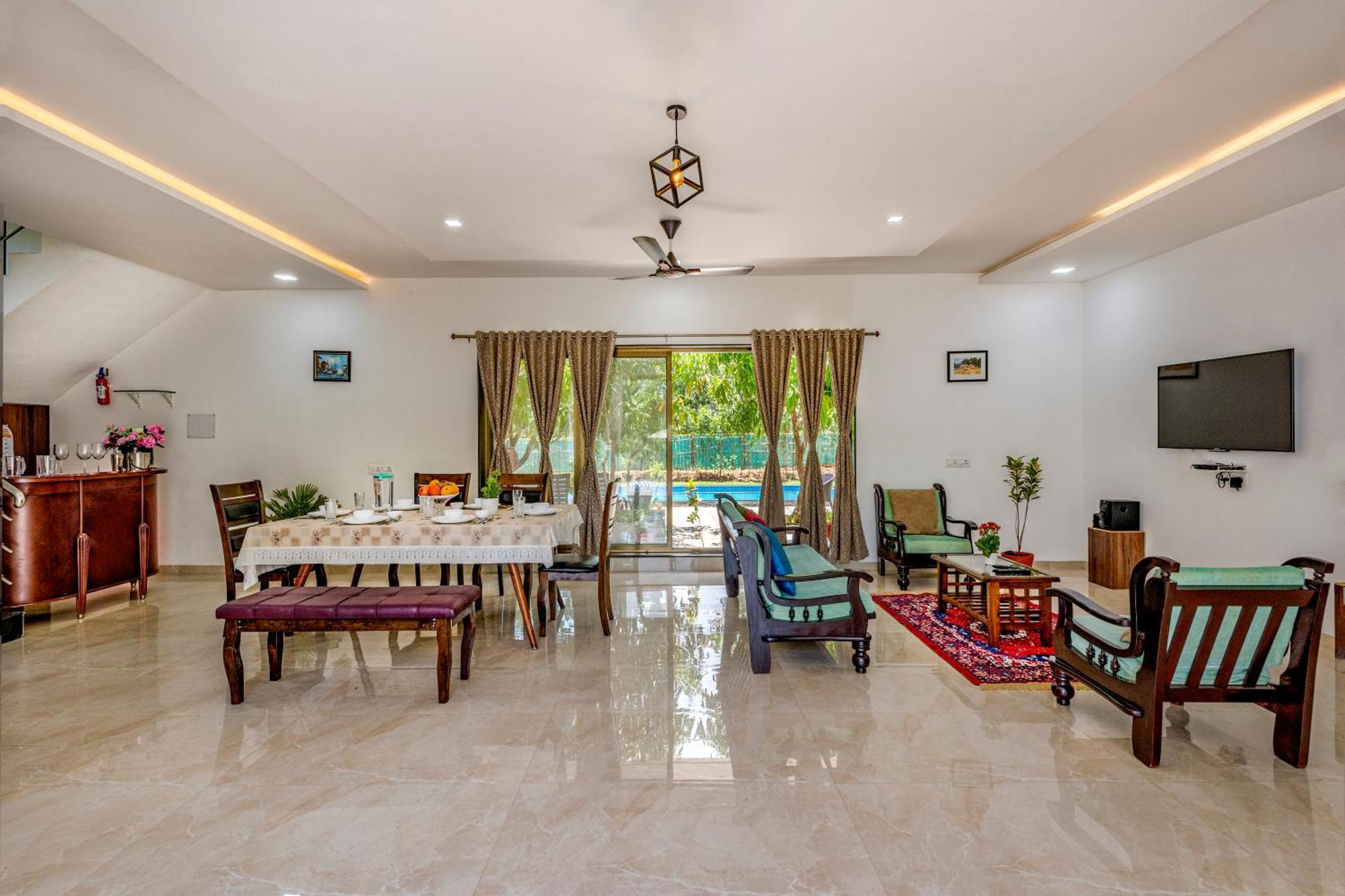 Saffronstays Lakeview Nivara - Farm Stay Villa With Private Pool Near Pune Luaran gambar